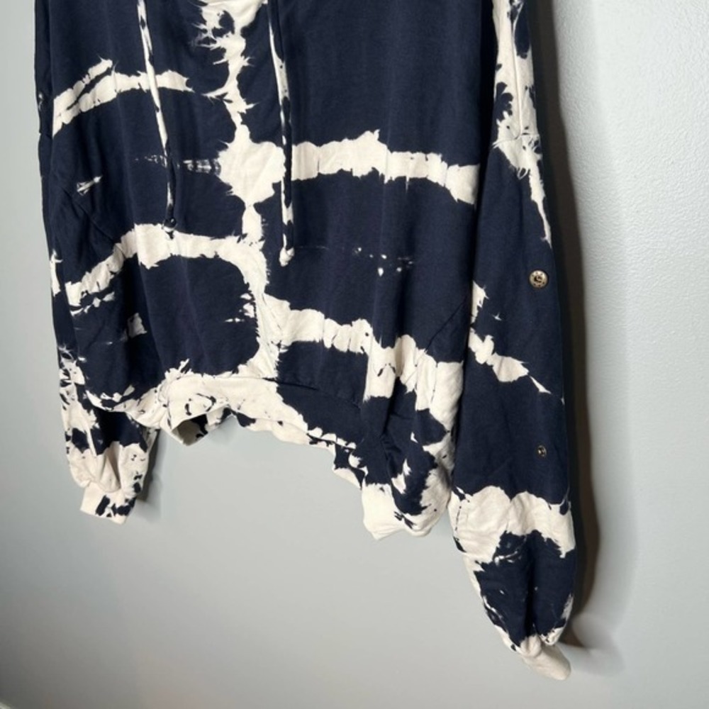 Young Fabulous Broke Blue Safari Tie Dye Hoodie Crop Sweatshirt Small / medium - Picture 3 of 10